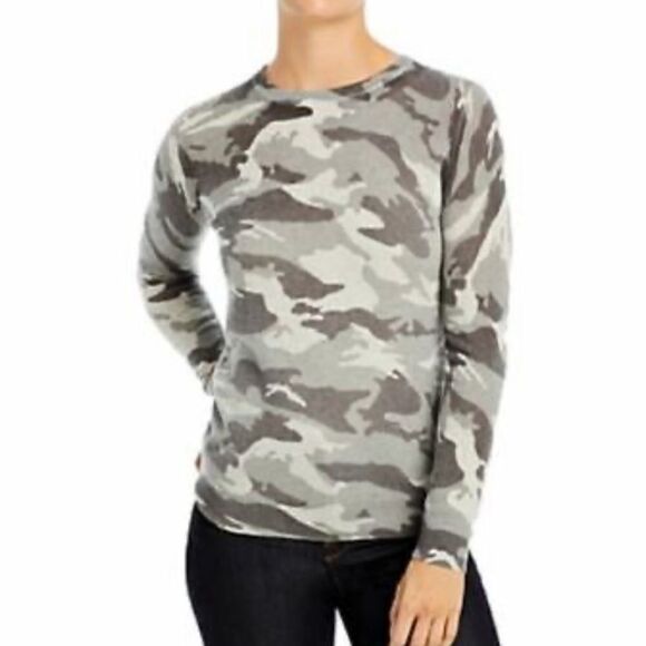 C by Bloomingdale’s Camo Cashmere Sweater - Picture 1 of 5